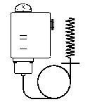 017L003166 Реле темепературы RT140L, термобаллон с капилляром 2м, 15 - 45 °C , диф. 1,8/2 °C. Danfoss