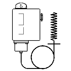 017L003166 Реле темепературы RT140L, термобаллон с капилляром 2м, 15 - 45 °C , диф. 1,8/2 °C. Danfoss